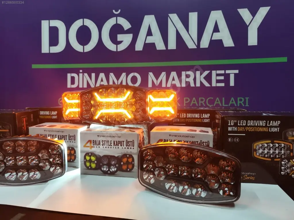 Offroad 4x4 tır marinler motosikletler için bıyıklı LED lamba